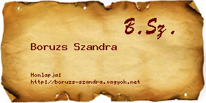 Boruzs Szandra névjegykártya